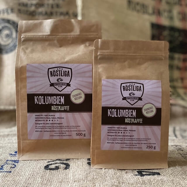 Röstliga Kaffeeverpackungen Kolumbien